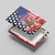 Kentucky Horses Racing Canvas Wall Art US Flag Grunge and Dot Pattern Blue Color