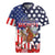Kentucky Horses Racing Rugby Jersey US Flag Grunge and Dot Pattern Blue Color