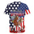 Kentucky Horses Racing Rugby Jersey US Flag Grunge and Dot Pattern Blue Color
