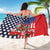 Kentucky Horses Racing Sarong US Flag Grunge and Dot Pattern Blue Color