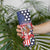 Kentucky Horses Racing Skinny Tumbler US Flag Grunge and Dot Pattern Blue Color