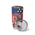 Kentucky Horses Racing Tumbler Cup US Flag Grunge and Dot Pattern Blue Color