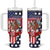 Kentucky Horses Racing Tumbler With Handle US Flag Grunge and Dot Pattern Blue Color