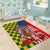 Kentucky Horses Racing Area Rug US Flag Grunge and Check Pattern Green Color