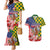 Kentucky Horses Racing Couples Matching Mermaid Dress and Hawaiian Shirt US Flag Grunge and Check Pattern Green Color