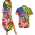 Kentucky Horses Racing Couples Matching Summer Maxi Dress and Hawaiian Shirt US Flag Grunge and Check Pattern Green Color