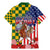 Kentucky Horses Racing Family Matching Mermaid Dress and Hawaiian Shirt US Flag Grunge and Check Pattern Green Color