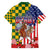 Kentucky Horses Racing Family Matching Off The Shoulder Long Sleeve Dress and Hawaiian Shirt US Flag Grunge and Check Pattern Green Color