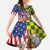 Kentucky Horses Racing Family Matching Puletasi and Hawaiian Shirt US Flag Grunge and Check Pattern Green Color