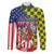 Kentucky Horses Racing Family Matching Puletasi and Hawaiian Shirt US Flag Grunge and Check Pattern Green Color