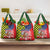 Kentucky Horses Racing Grocery Bag US Flag Grunge and Check Pattern Green Color