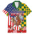 Kentucky Horses Racing Hawaiian Shirt US Flag Grunge and Check Pattern Green Color