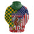 Kentucky Horses Racing Hoodie US Flag Grunge and Check Pattern Green Color