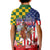Kentucky Horses Racing Kid Polo Shirt US Flag Grunge and Check Pattern Green Color