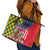 Kentucky Horses Racing Leather Tote Bag US Flag Grunge and Check Pattern Green Color