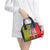 Kentucky Horses Racing Shoulder Handbag US Flag Grunge and Check Pattern Green Color