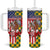 Kentucky Horses Racing Tumbler With Handle US Flag Grunge and Check Pattern Green Color