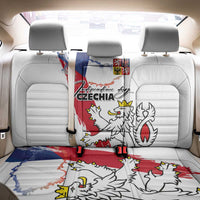 Czechia Independence Day Back Car Seat Cover National Flag Brush Style and Bohemia Lion