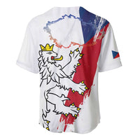 Czechia Independence Day Baseball Jersey National Flag Brush Style and Bohemia Lion