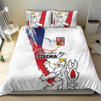 Czechia Independence Day Bedding Set National Flag Brush Style and Bohemia Lion