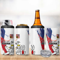 Czechia Independence Day 4 in 1 Can Cooler Tumbler National Flag Brush Style and Bohemia Lion