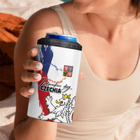 Czechia Independence Day 4 in 1 Can Cooler Tumbler National Flag Brush Style and Bohemia Lion