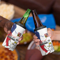 Czechia Independence Day 4 in 1 Can Cooler Tumbler National Flag Brush Style and Bohemia Lion