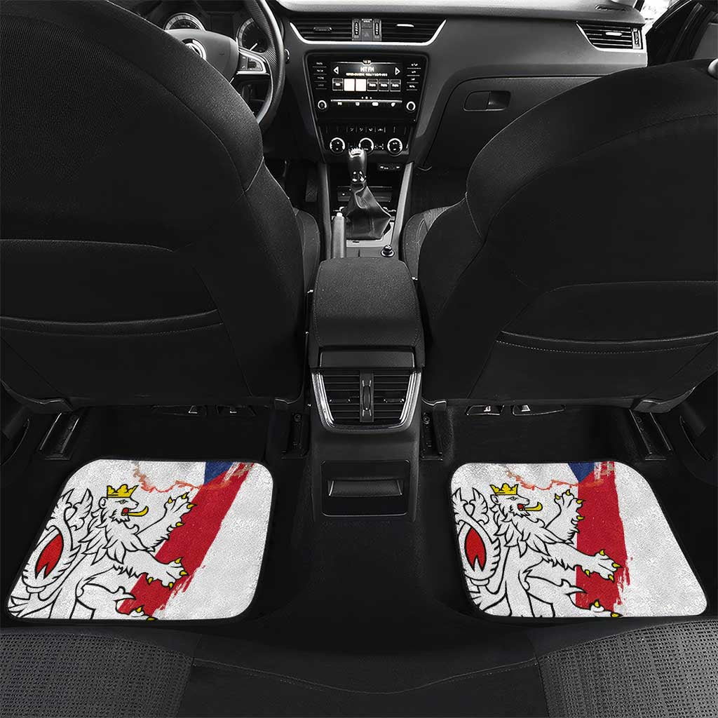 Czechia Independence Day Car Mats National Flag Brush Style and Bohemia Lion