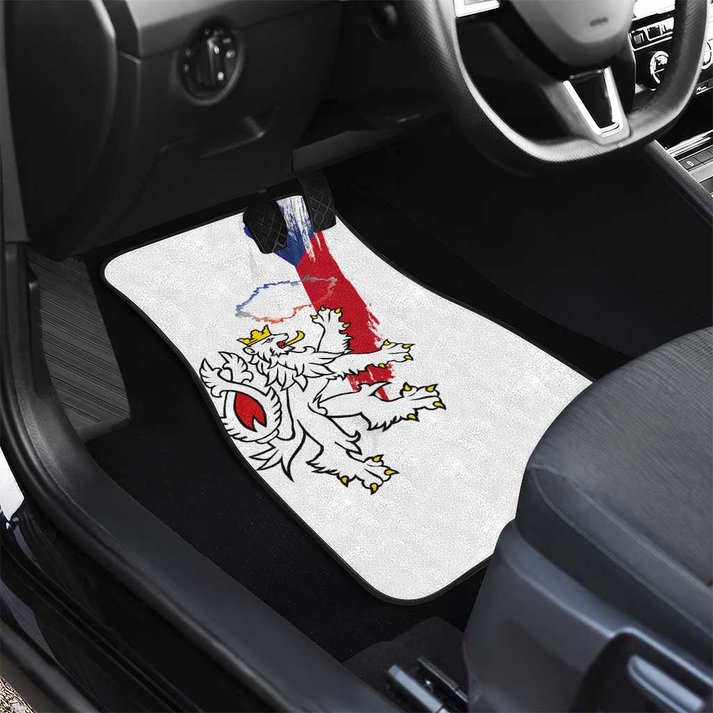 Czechia Independence Day Car Mats National Flag Brush Style and Bohemia Lion