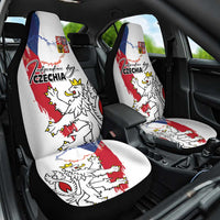 Czechia Independence Day Car Seat Cover National Flag Brush Style and Bohemia Lion