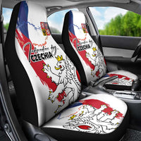 Czechia Independence Day Car Seat Cover National Flag Brush Style and Bohemia Lion