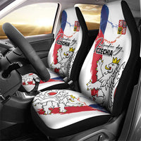 Czechia Independence Day Car Seat Cover National Flag Brush Style and Bohemia Lion