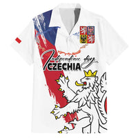 Czechia Independence Day Family Matching Long Sleeve Bodycon Dress and Hawaiian Shirt National Flag Brush Style and Bohemia Lion