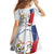 Czechia Independence Day Family Matching Off The Shoulder Long Sleeve Dress and Hawaiian Shirt National Flag Brush Style and Bohemia Lion