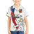 Czechia Independence Day Family Matching Off The Shoulder Long Sleeve Dress and Hawaiian Shirt National Flag Brush Style and Bohemia Lion
