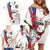 Czechia Independence Day Family Matching Off Shoulder Short Dress and Hawaiian Shirt National Flag Brush Style and Bohemia Lion