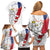 Czechia Independence Day Family Matching Off Shoulder Short Dress and Hawaiian Shirt National Flag Brush Style and Bohemia Lion
