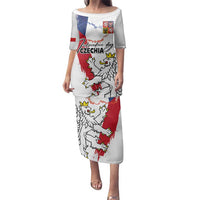 Czechia Independence Day Family Matching Puletasi and Hawaiian Shirt National Flag Brush Style and Bohemia Lion