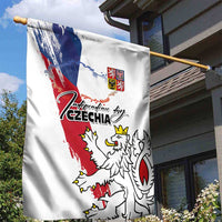 Czechia Independence Day Garden Flag National Flag Brush Style and Bohemia Lion