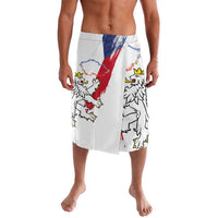Czechia Independence Day Lavalava National Flag Brush Style and Bohemia Lion