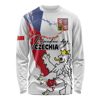 Czechia Independence Day Long Sleeve Shirt National Flag Brush Style and Bohemia Lion