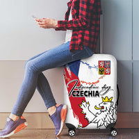 Czechia Independence Day Luggage Cover National Flag Brush Style and Bohemia Lion
