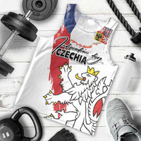 Czechia Independence Day Men Tank Top National Flag Brush Style and Bohemia Lion