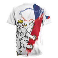 Czechia Independence Day Rugby Jersey National Flag Brush Style and Bohemia Lion