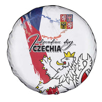 Czechia Independence Day Spare Tire Cover National Flag Brush Style and Bohemia Lion