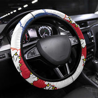 Czechia Independence Day Steering Wheel Cover National Flag Brush Style and Bohemia Lion