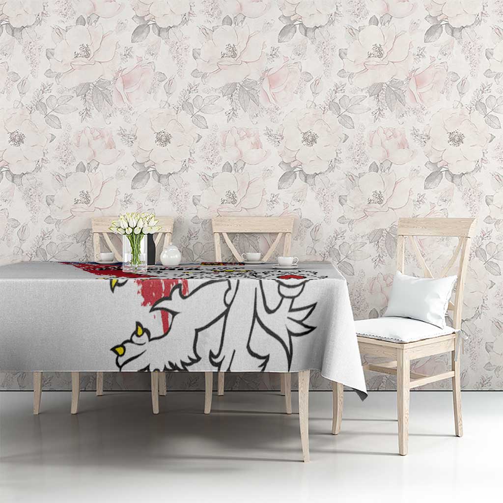 Czechia Independence Day Tablecloth National Flag Brush Style and Bohemia Lion