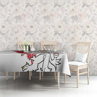 Czechia Independence Day Tablecloth National Flag Brush Style and Bohemia Lion