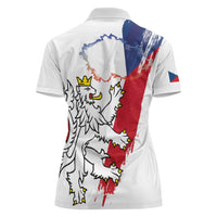 Czechia Independence Day Women Polo Shirt National Flag Brush Style and Bohemia Lion
