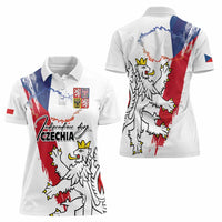 Czechia Independence Day Women Polo Shirt National Flag Brush Style and Bohemia Lion